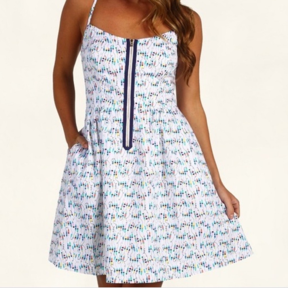 Lilly Pulitzer Zip Up Mini Dress in Buoy